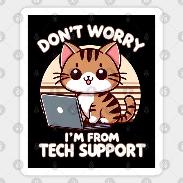 Cat Tech Support Specialist Magnet by MakerMind8.2